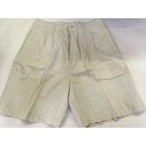 ICE Mens size 32 Casual Shorts - light plaid - longer length inseam VINTAGE